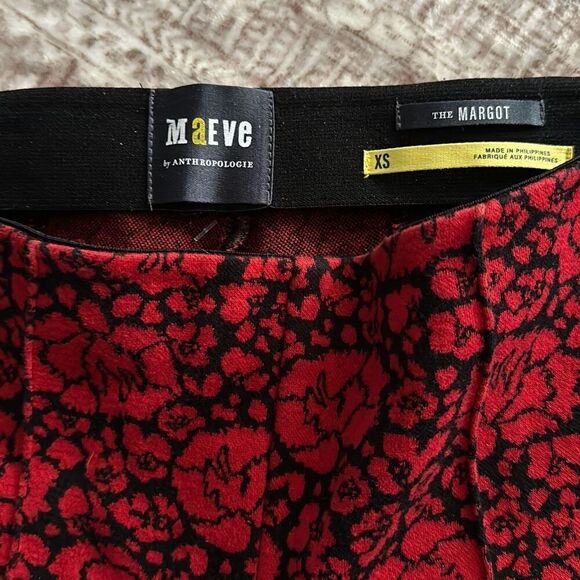 Maeve by Anthropologie Size XS The Margot Pangs Red & Black - Picture 5 of 6